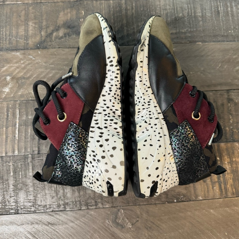 Steve Madden Cliff Camo Sneakers Olive Black Burgundy Size 7.5 - Picture 5 of 8